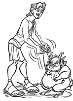 coloriage Hercule et vilain cupidon